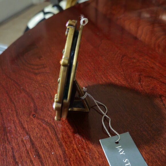 RARE NWT RETIRED JAY STRONGWATER FLORA & FAUNA AGATHA ROUND CRYSTAL ENAMEL FRAME - Picture 8 of 10